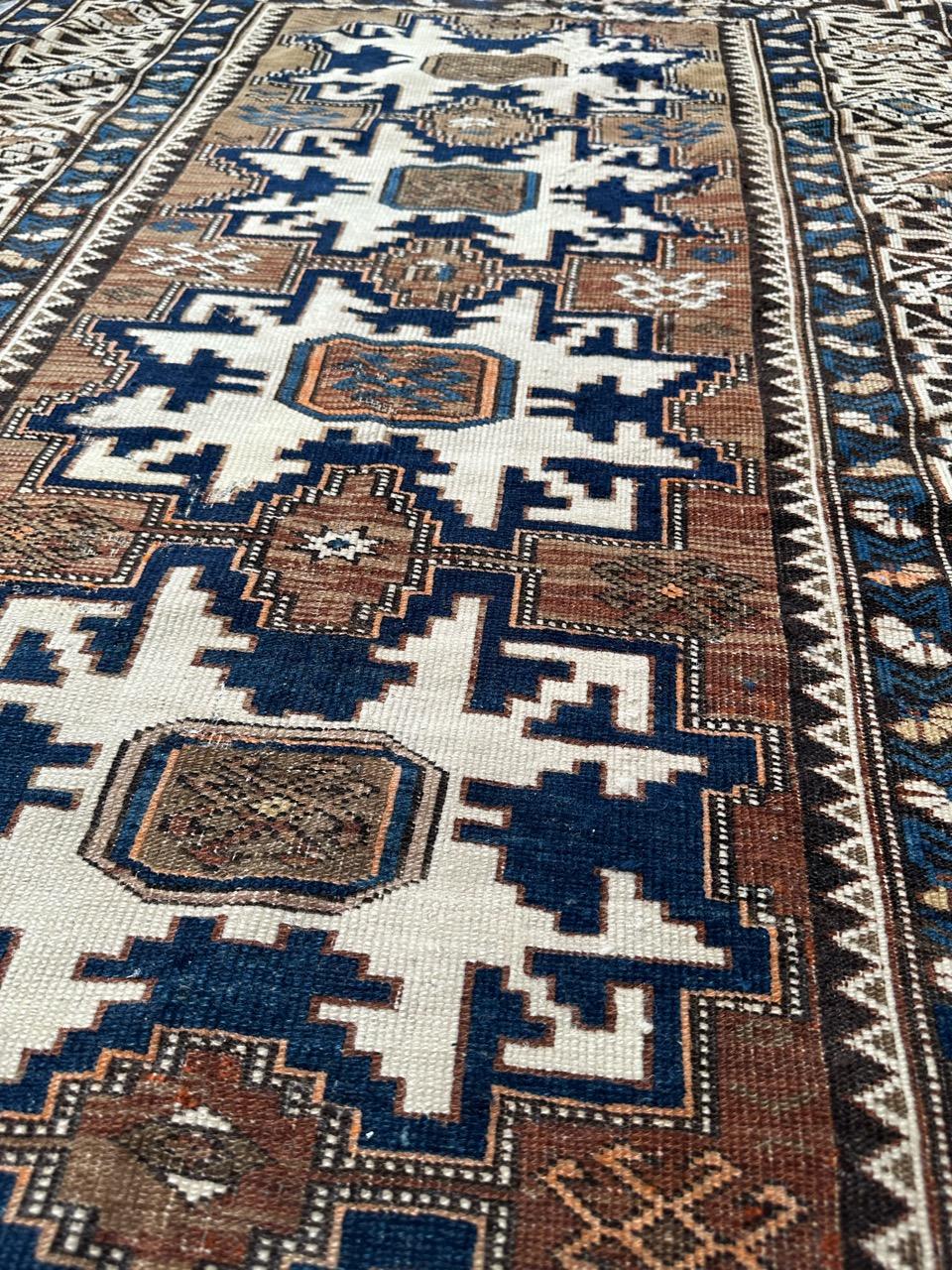 Bobyrug’s Pretty antique Caucasian shirwan lesgui rug  For Sale 3