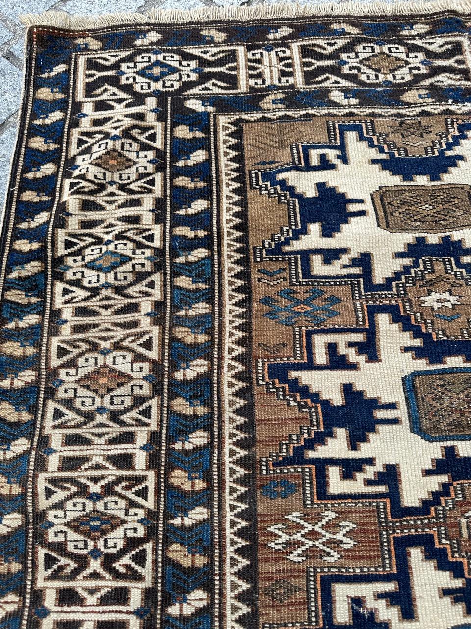 Bobyrug’s Pretty antique Caucasian shirwan lesgui rug  For Sale 6