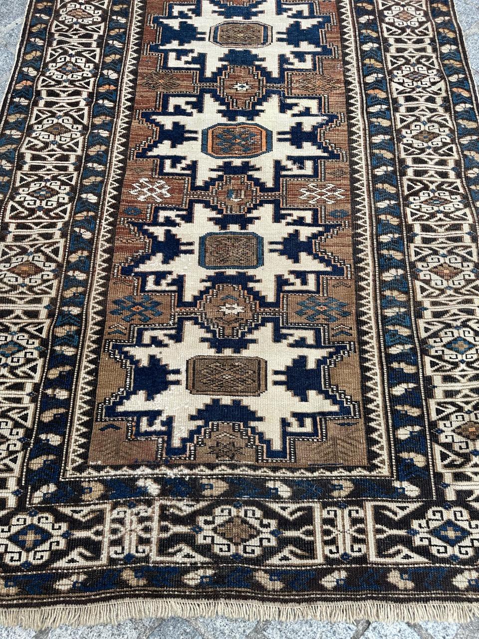 Kazak Bobyrug’s Pretty antique Caucasian shirwan lesgui rug  For Sale