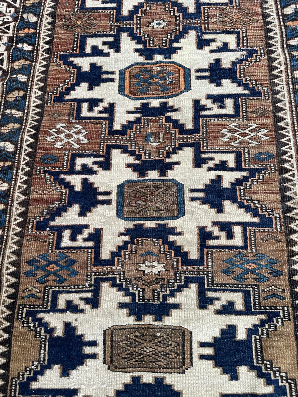 Bobyrug’s Pretty antique Caucasian shirwan lesgui rug  In Good Condition For Sale In Saint Ouen, FR