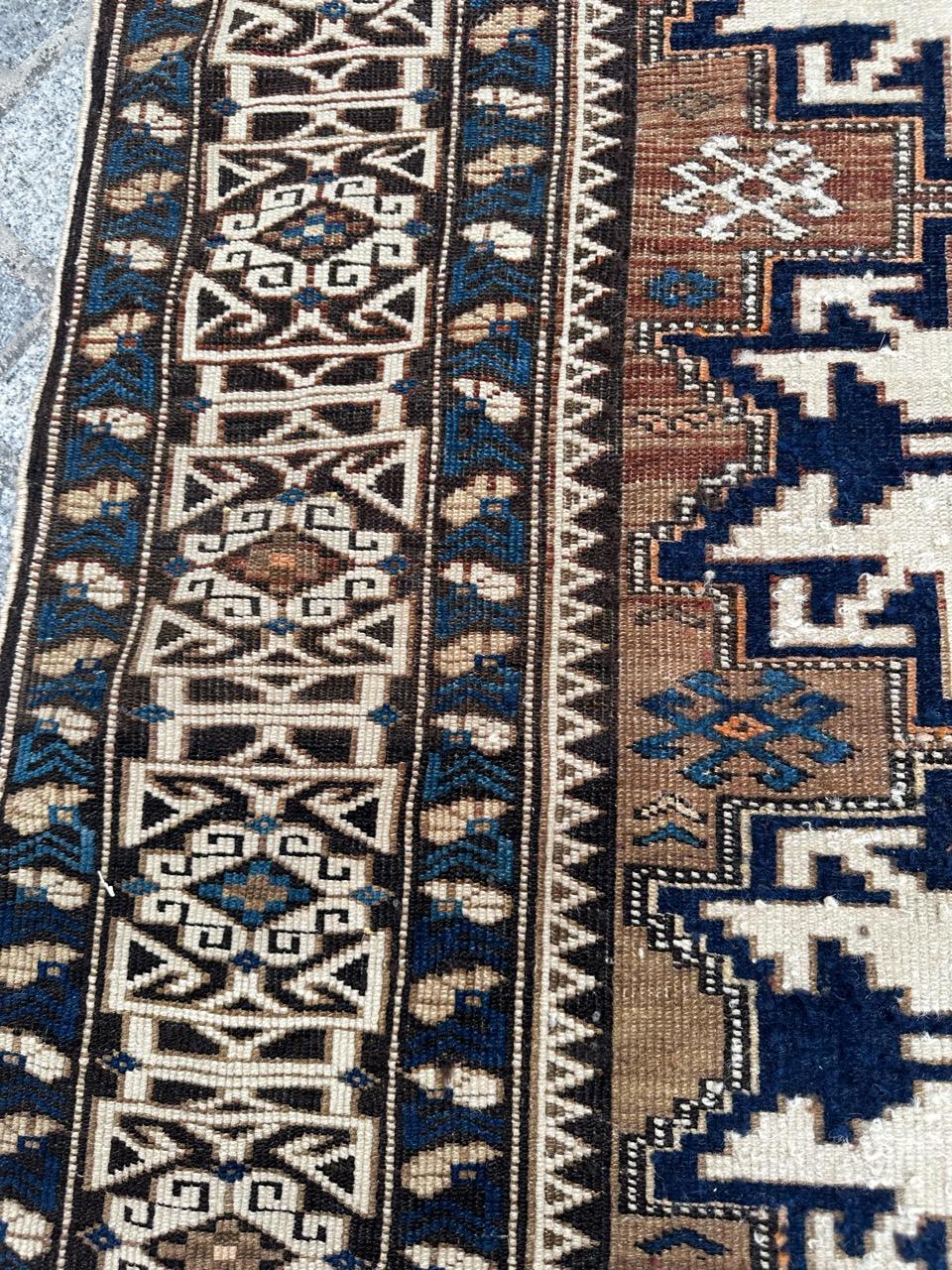 19th Century Bobyrug’s Pretty antique Caucasian shirwan lesgui rug  For Sale