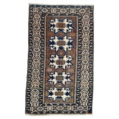 Bobyrug’s Pretty antique Caucasian shirwan lesgui rug 