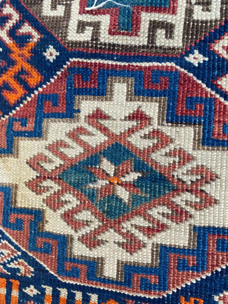 Bobyrug’s Pretty Antique Caucasian Shirwan Rug For Sale 5