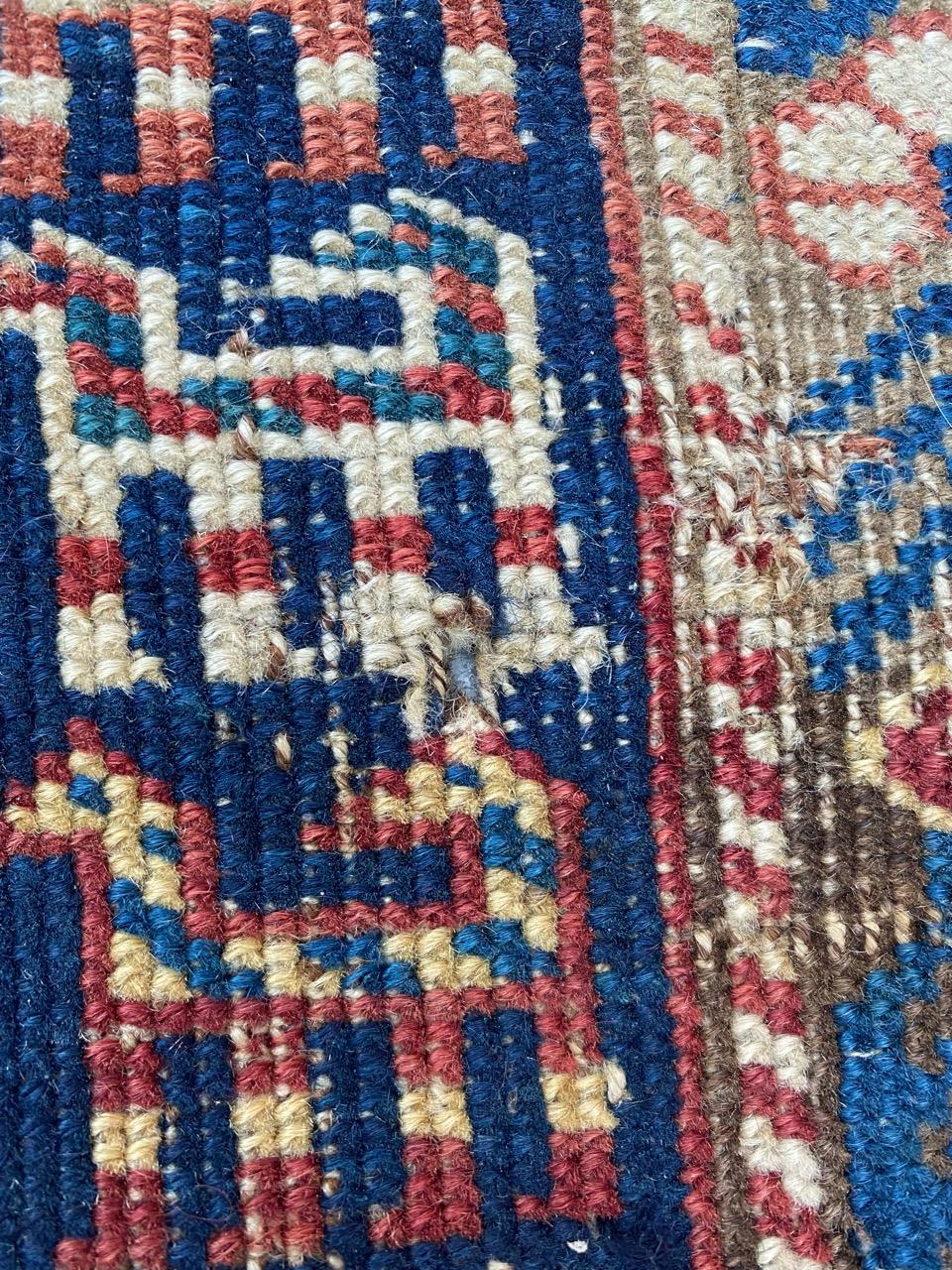 Bobyrug’s Pretty Antique Caucasian Shirwan Rug For Sale 12