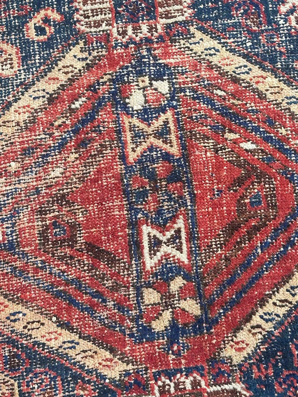 Hübscher antiker Afshar-Teppich in Notlage im Angebot 8