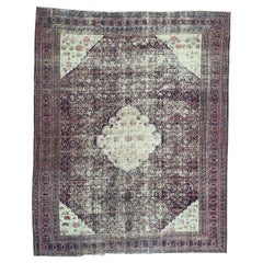 Pretty Antique Distressed Large Kirman Rug