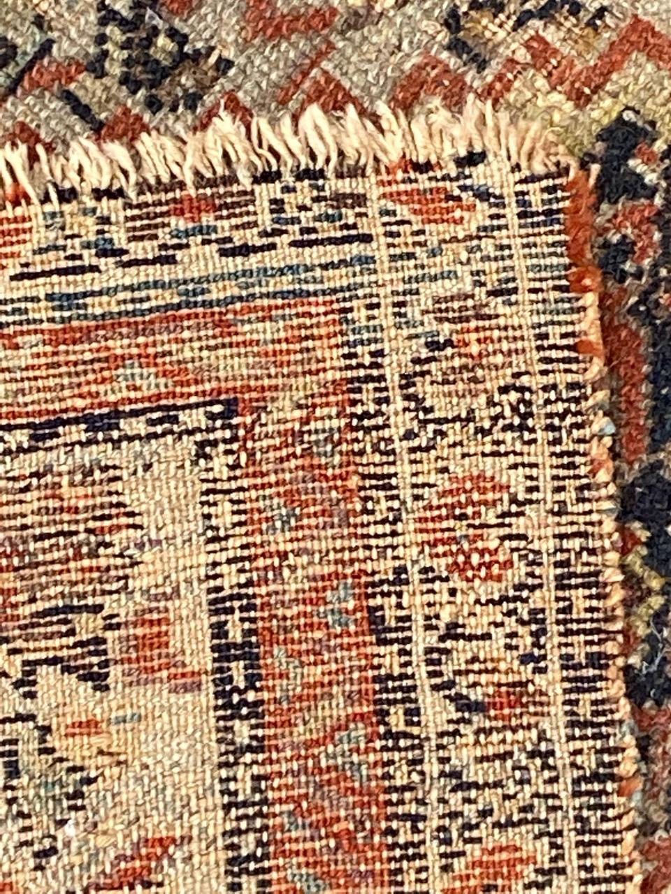 Bobyrug’s Pretty Antique Distressed Malayer Rug For Sale 10