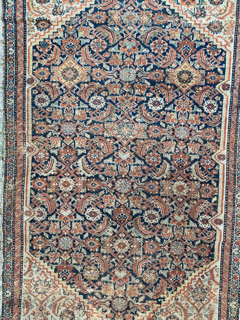 Nice late 19th century Malayer rug with beautiful herati ferahan design and nice natural colors, entirely hand knotted with wool velvet cotton foundation.

✨✨✨
