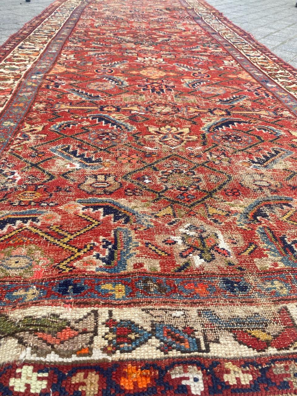 Bobyrug’s Pretty Antique Distressed North Western Rug For Sale 5