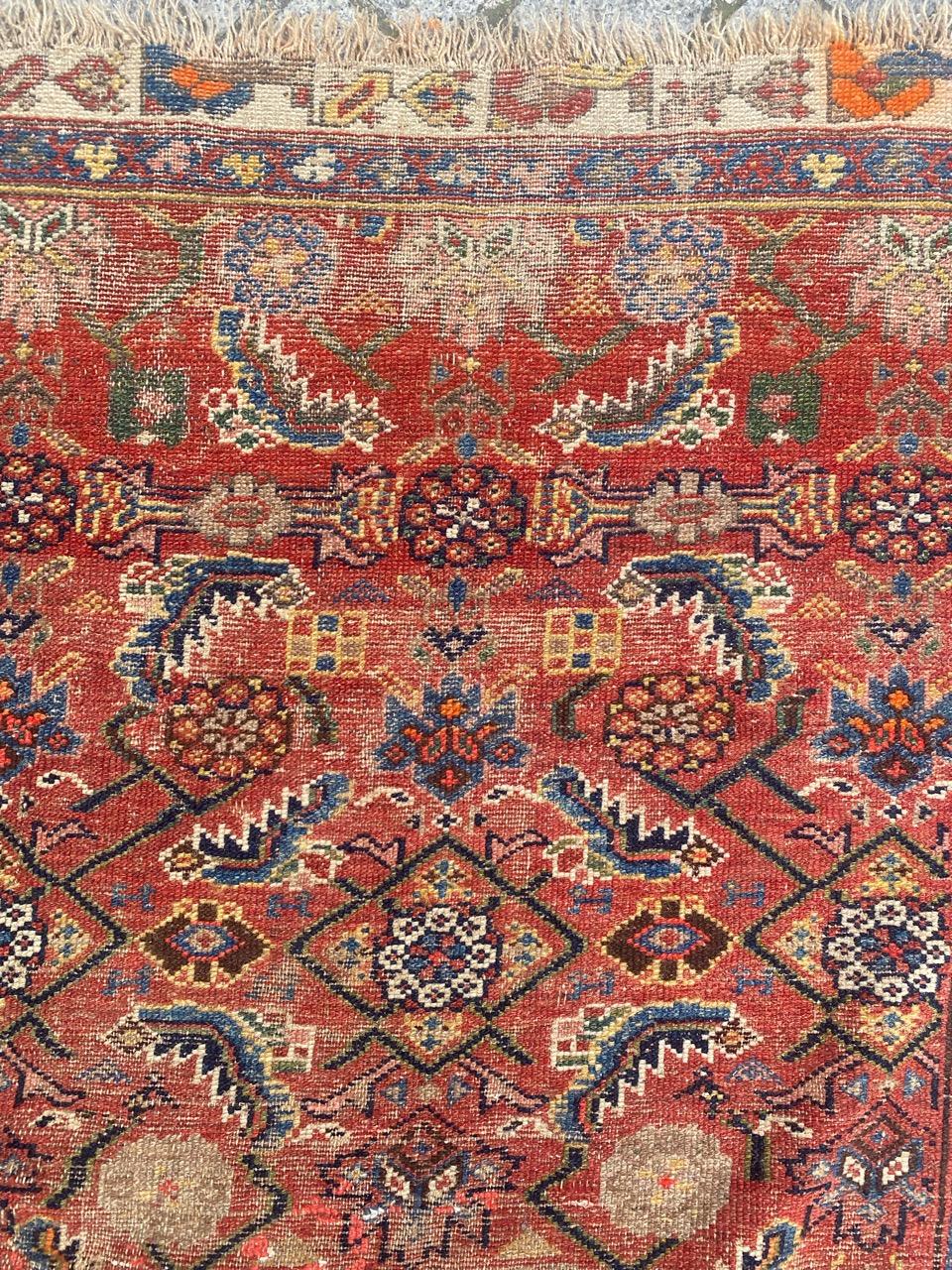 Asian Bobyrug’s Pretty Antique Distressed North Western Rug For Sale