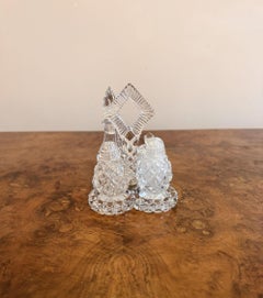 Pretty antique Edwardian quality cut glass cruet