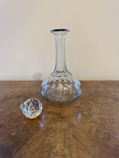 Pretty antique Edwardian quality glass decanter