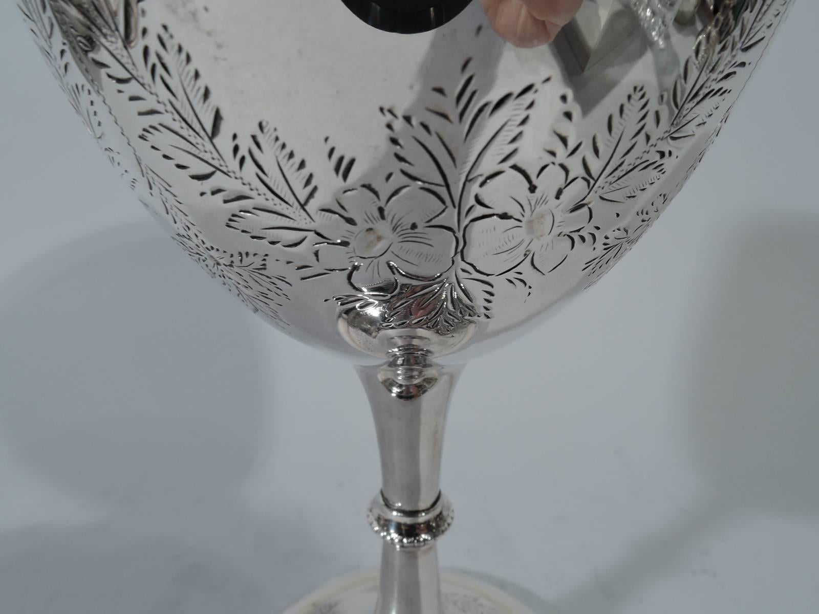Pretty Antique English Sterling Silver Garland Goblet In Excellent Condition In New York, NY