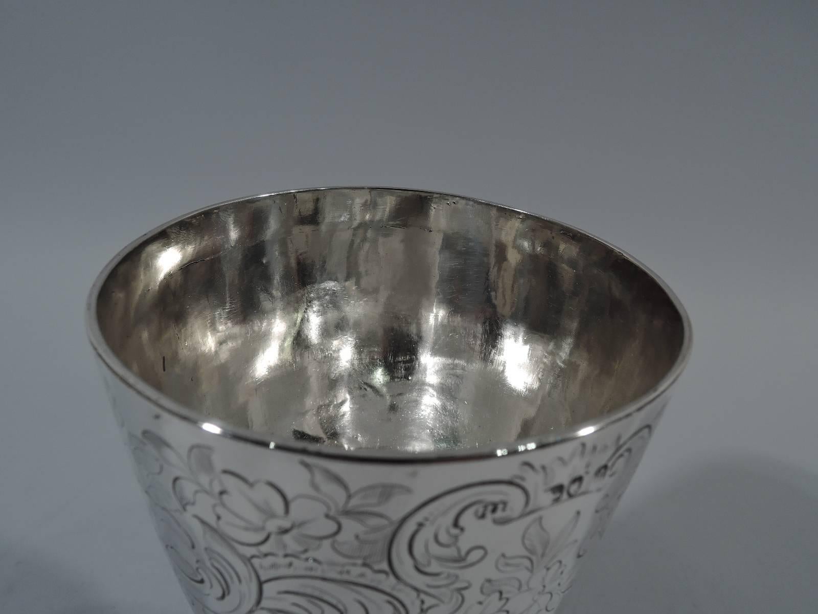 Victorian Pretty Antique English Sterling Silver Goblet 