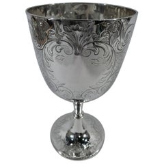 Pretty Antique English Sterling Silver Goblet 