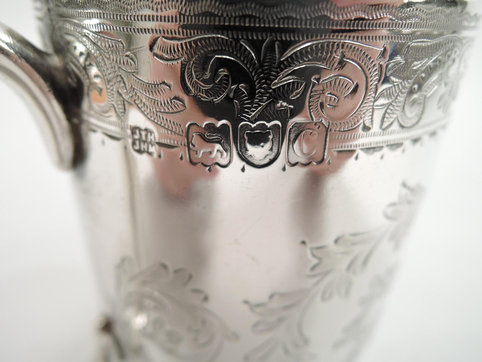 Late 19th Century Pretty Antique English Victorian Sterling Silver Baby Cup