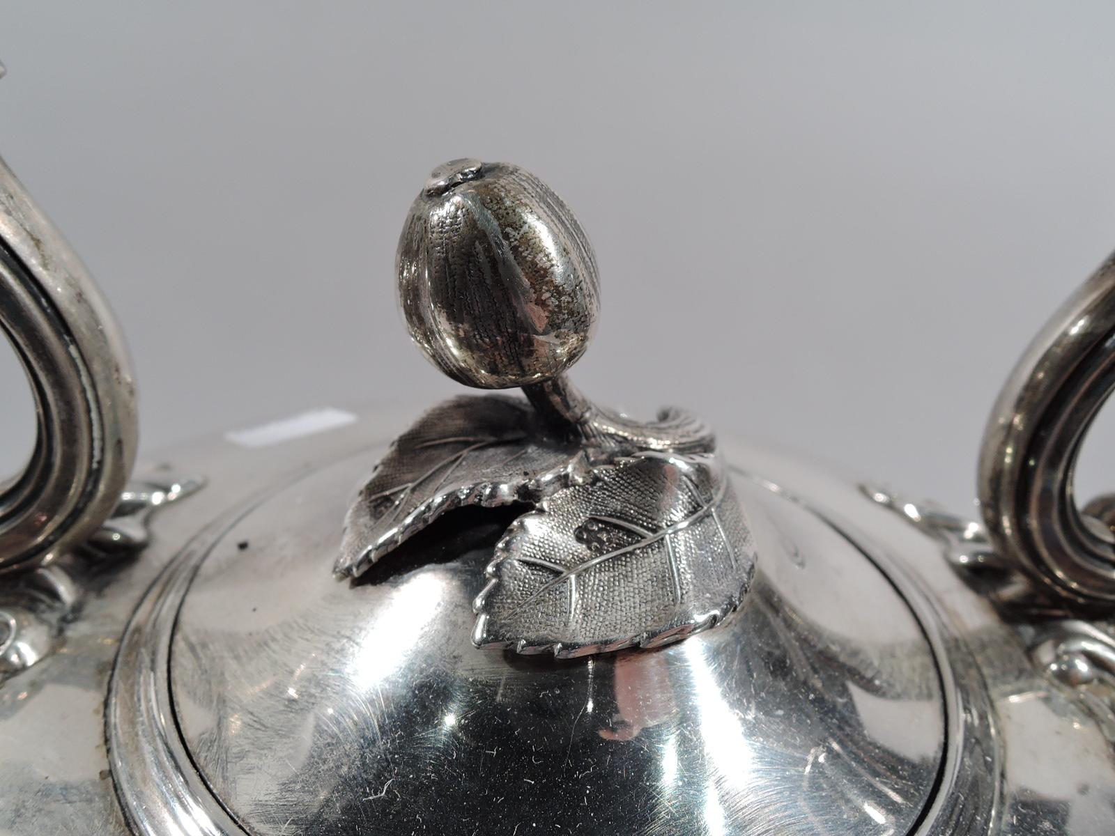 Pretty Antique English Victorian Sterling Silver Kettle on Stand 1