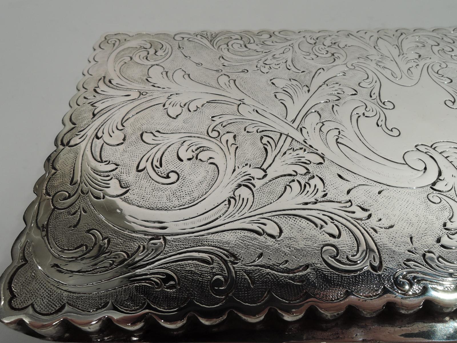 Pretty Antique European Classical Silver Keepsake Box For Sale 2