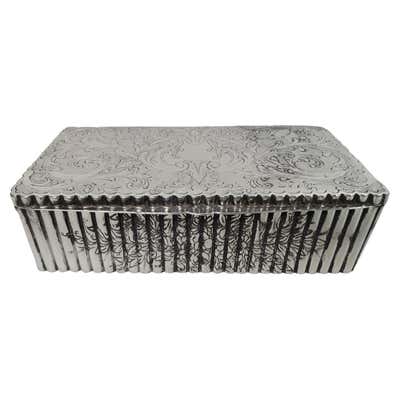 Antique Japanese Silver Cigar, Jewelry or Keepsake Box For Sale at 1stDibs