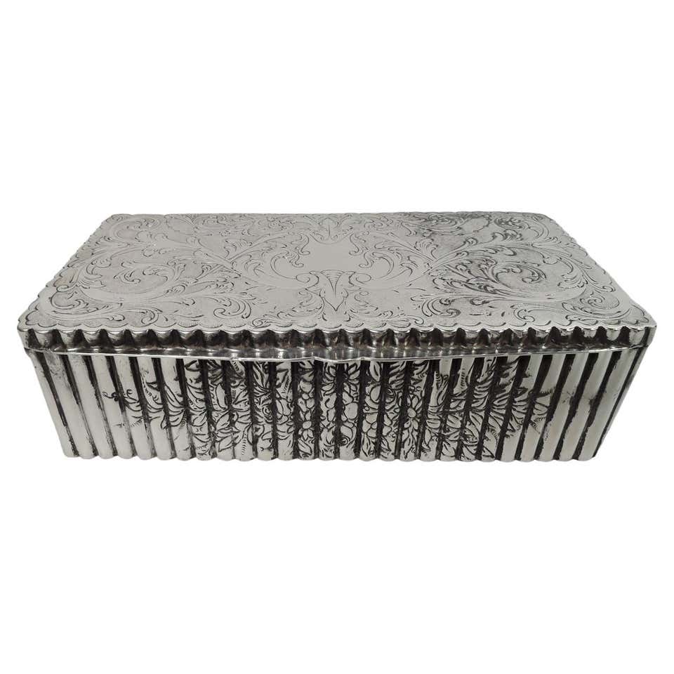 Fresh and Pretty Austrian Art Nouveau Silver Keepsake Casket Box For ...