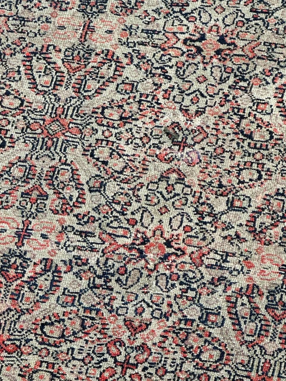 Jolie antiquité extrêmement fine  tapis seneh en soie en vente 5