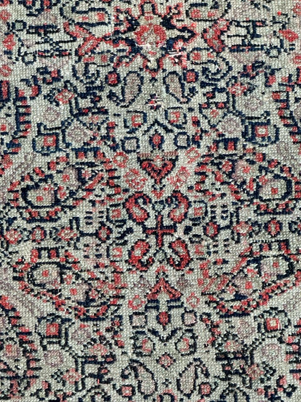 Jolie antiquité extrêmement fine  tapis seneh en soie en vente 10