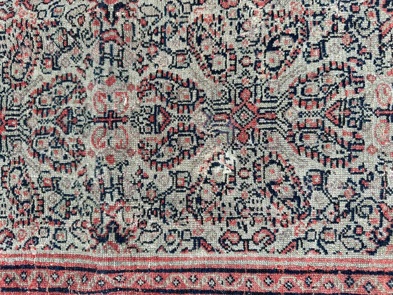 Jolie antiquité extrêmement fine  tapis seneh en soie en vente 1