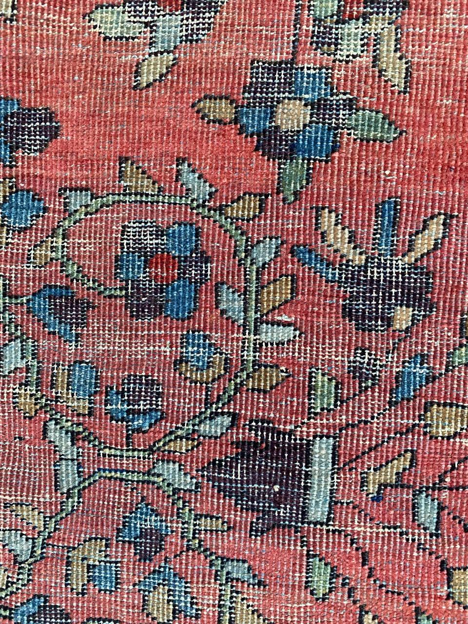 Bobyrug’s Pretty Antique Fine Bijar Rug For Sale 3