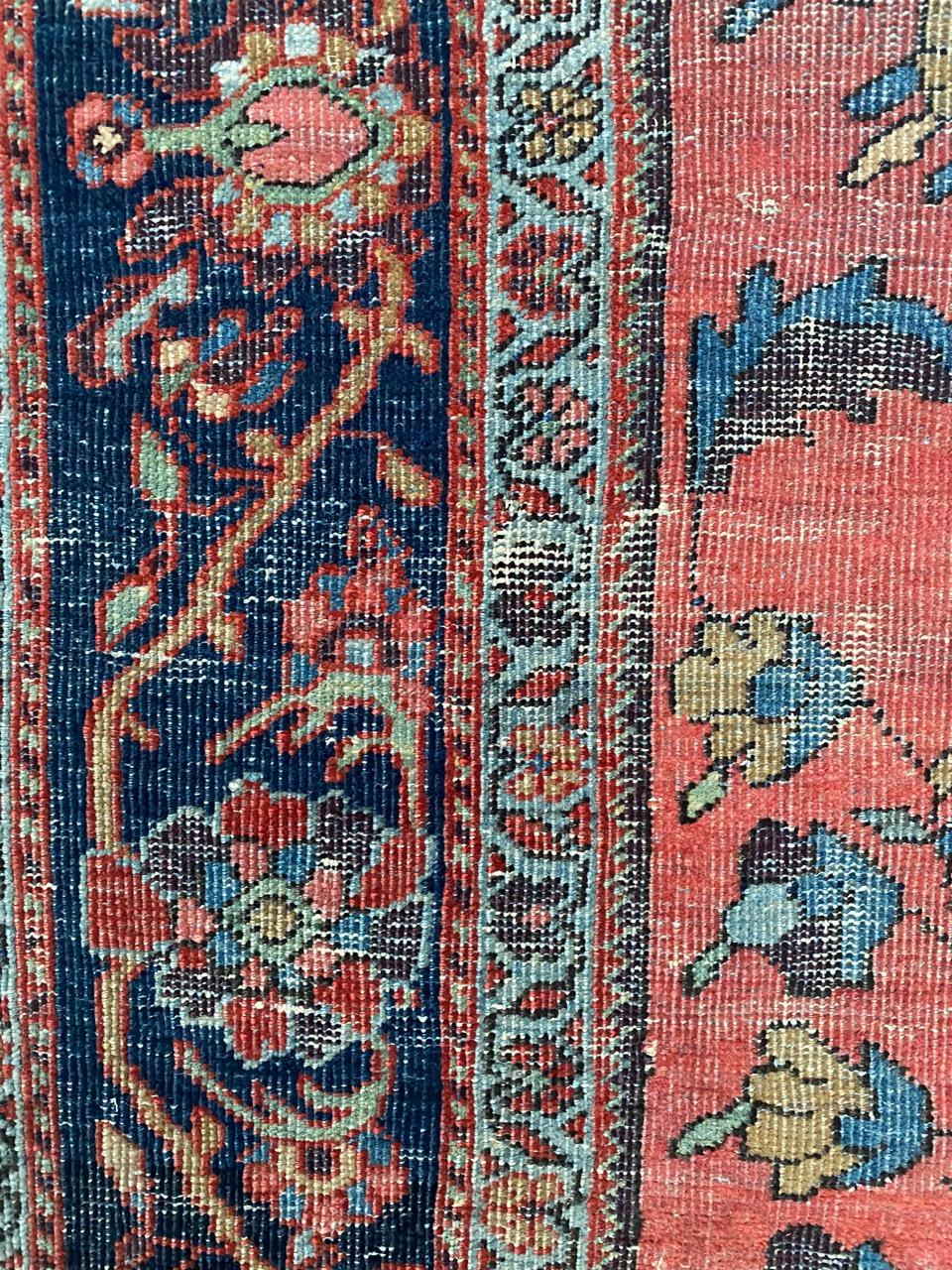Bobyrug’s Pretty Antique Fine Bijar Rug For Sale 9