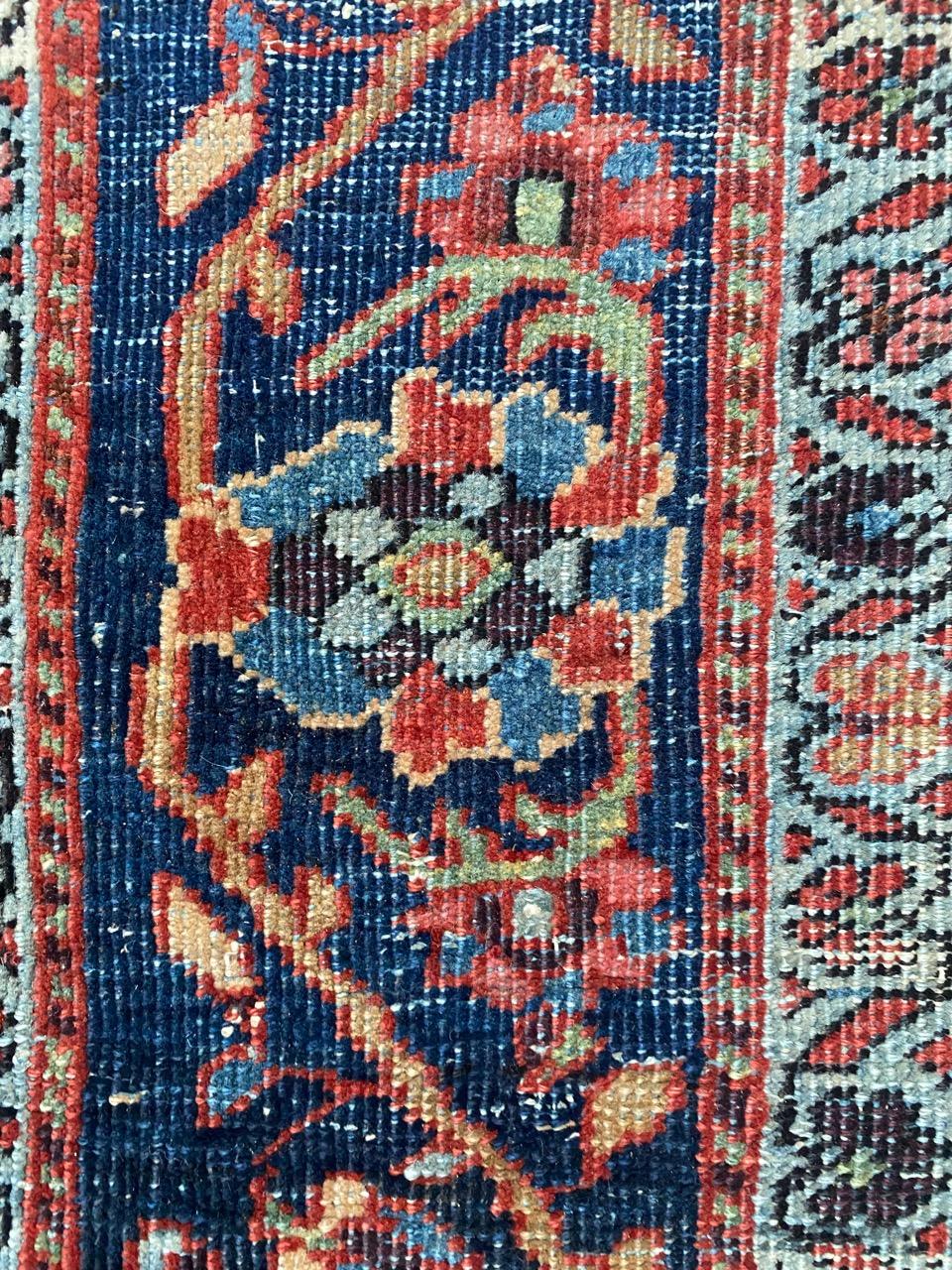 Bobyrug’s Pretty Antique Fine Bijar Rug For Sale 10