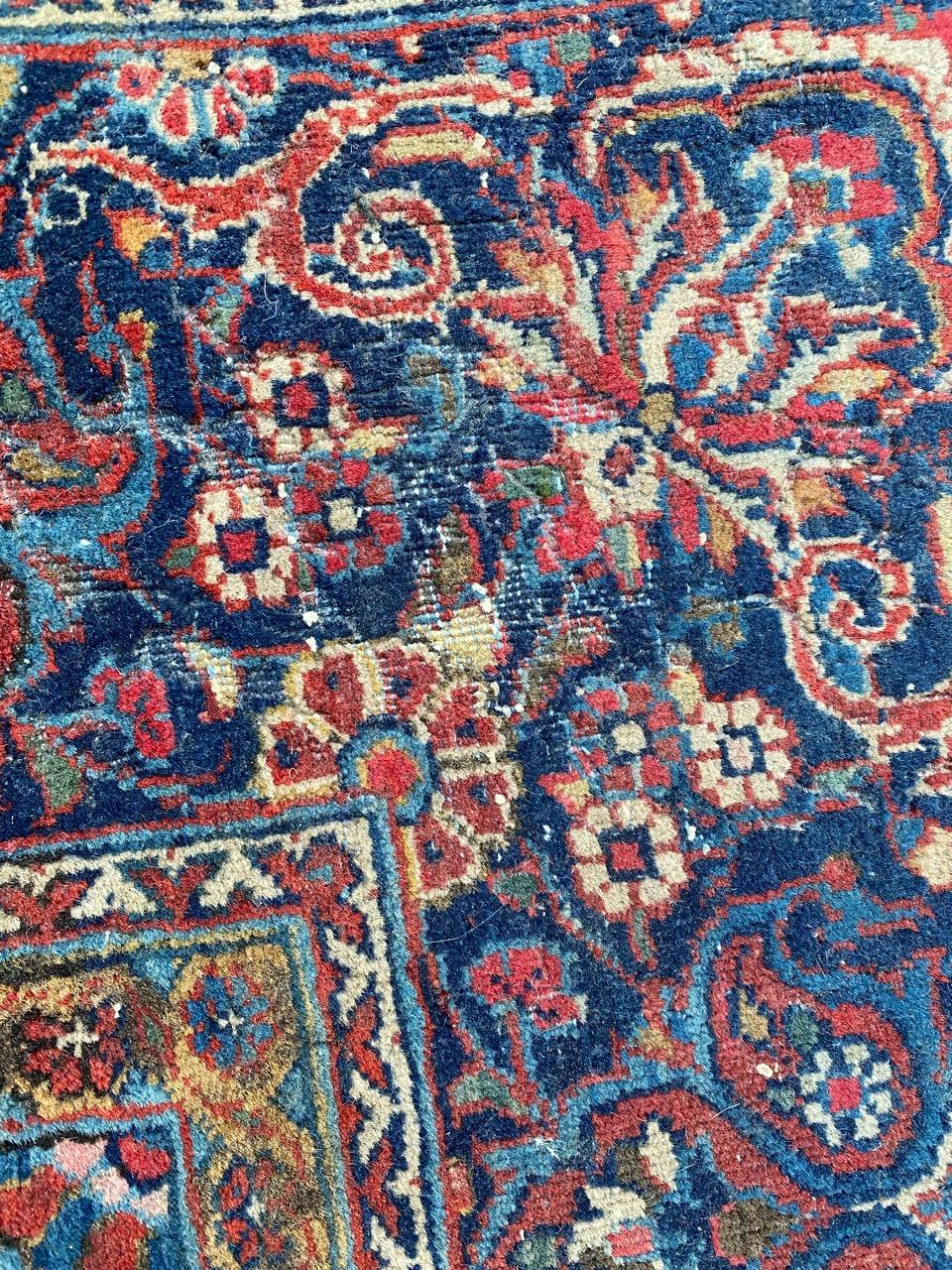 Bobyrug's Hübscher Antiker Kashan Teppich im Angebot 9