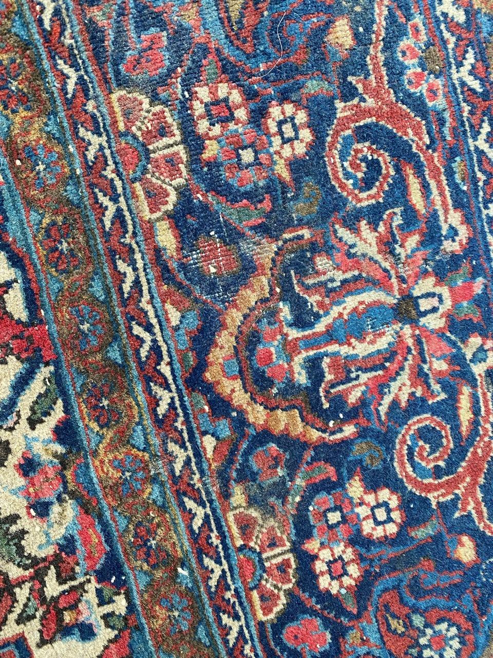 Bobyrug's Hübscher Antiker Kashan Teppich im Angebot 10
