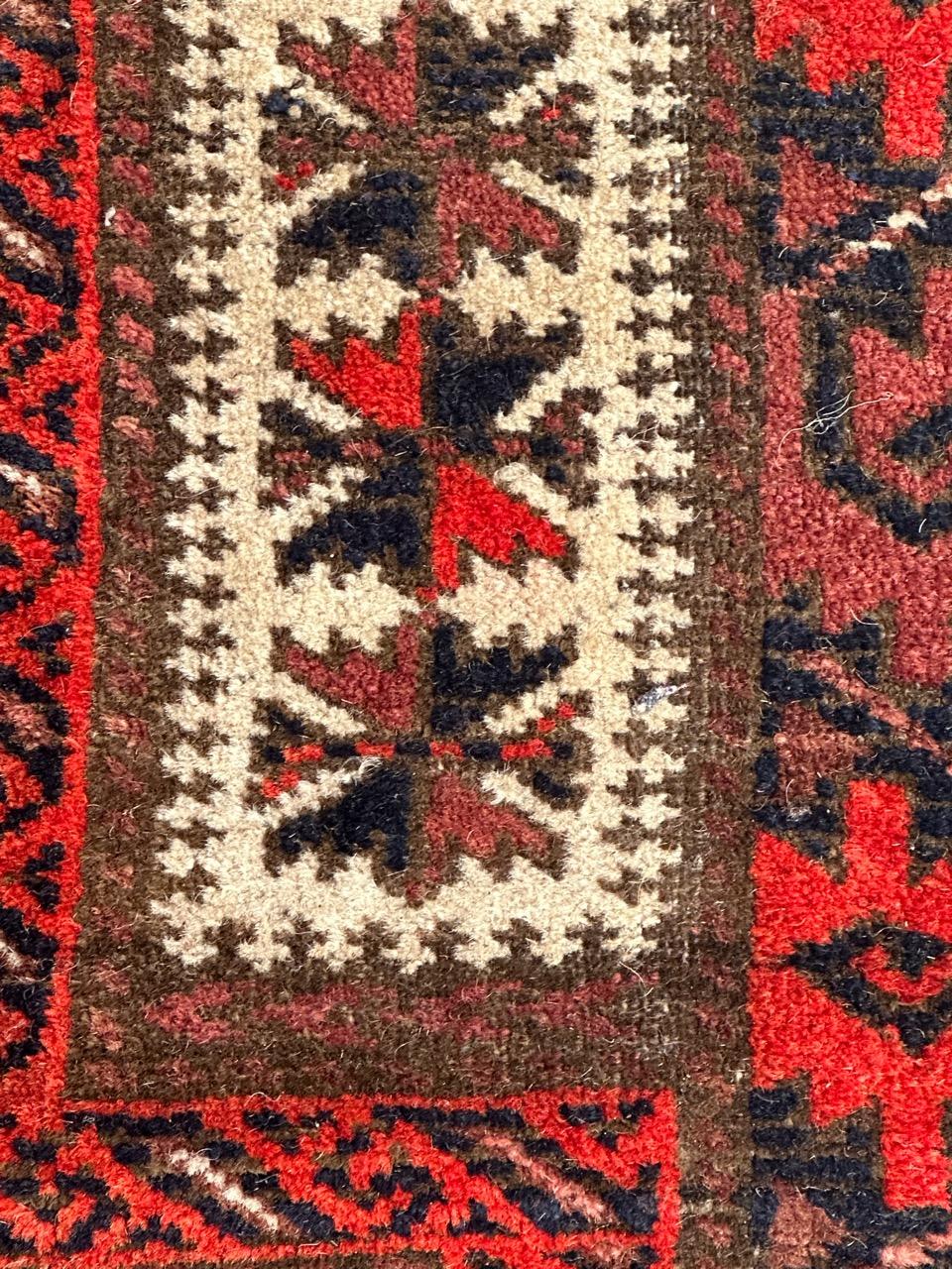 Pretty antique fine Turkmen Baluch rug  For Sale 5