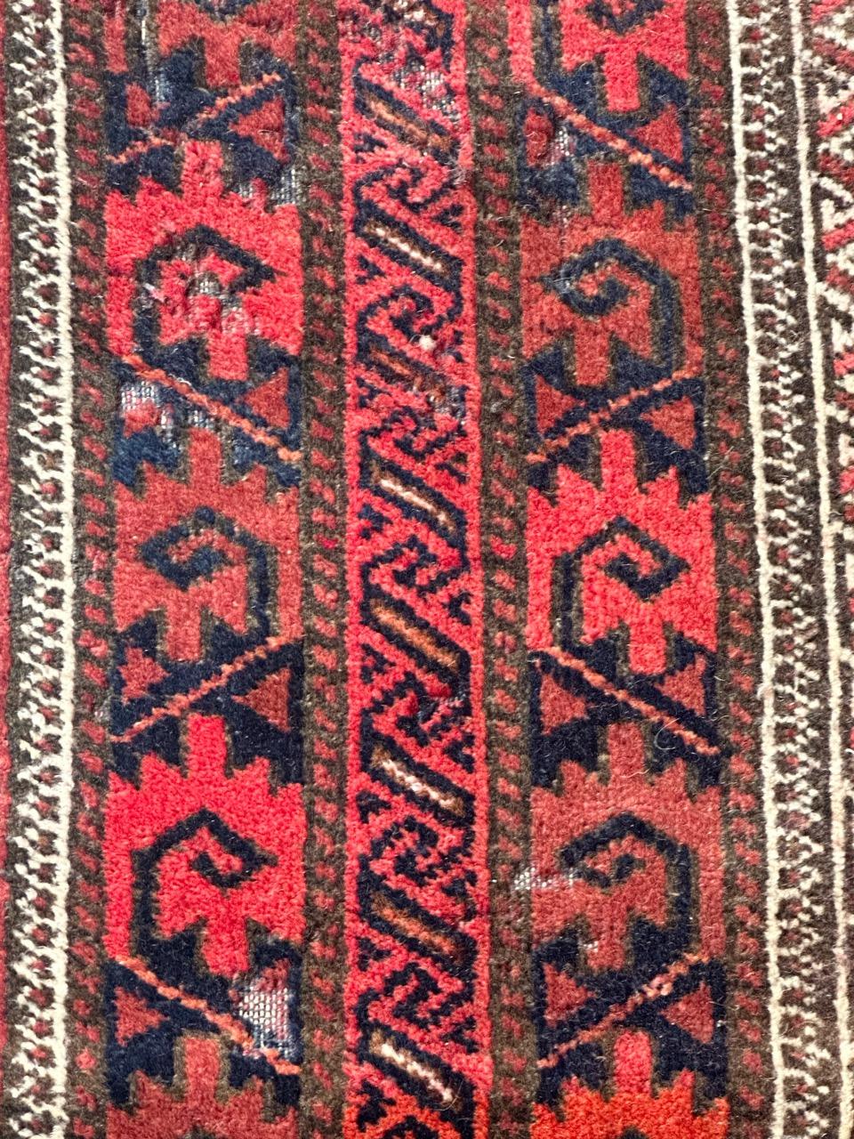 Pretty antique fine Turkmen Baluch rug  For Sale 12