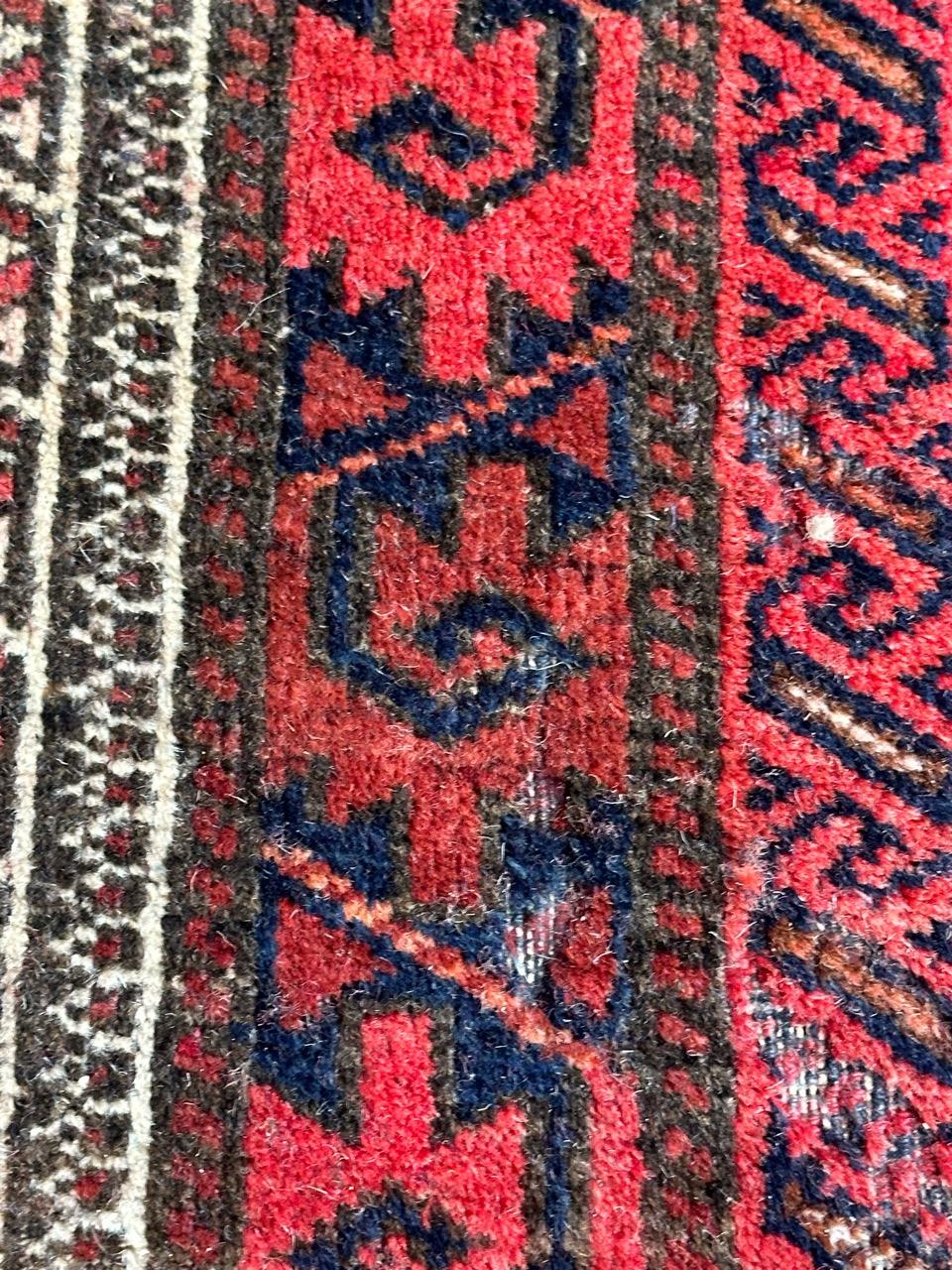 20th Century Pretty antique fine Turkmen Baluch rug  For Sale