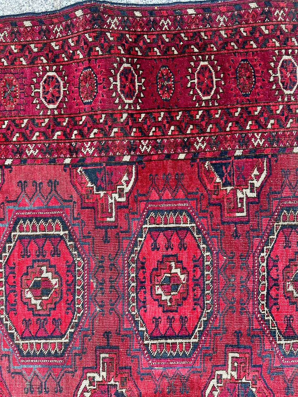 Magnifique tapis Bokhara turc ancien en vente 2