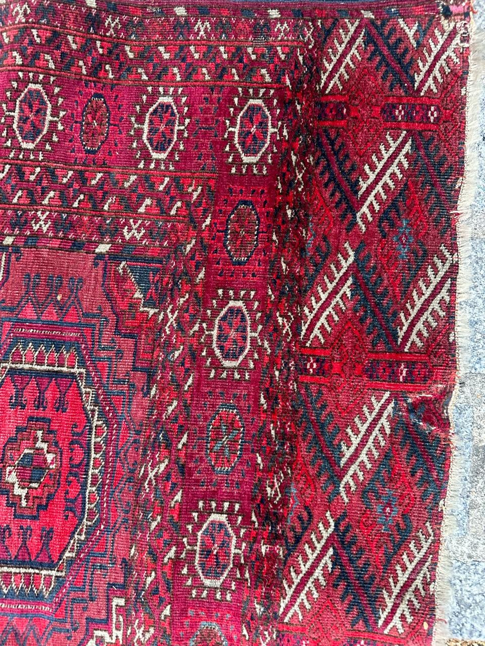 Magnifique tapis Bokhara turc ancien en vente 4