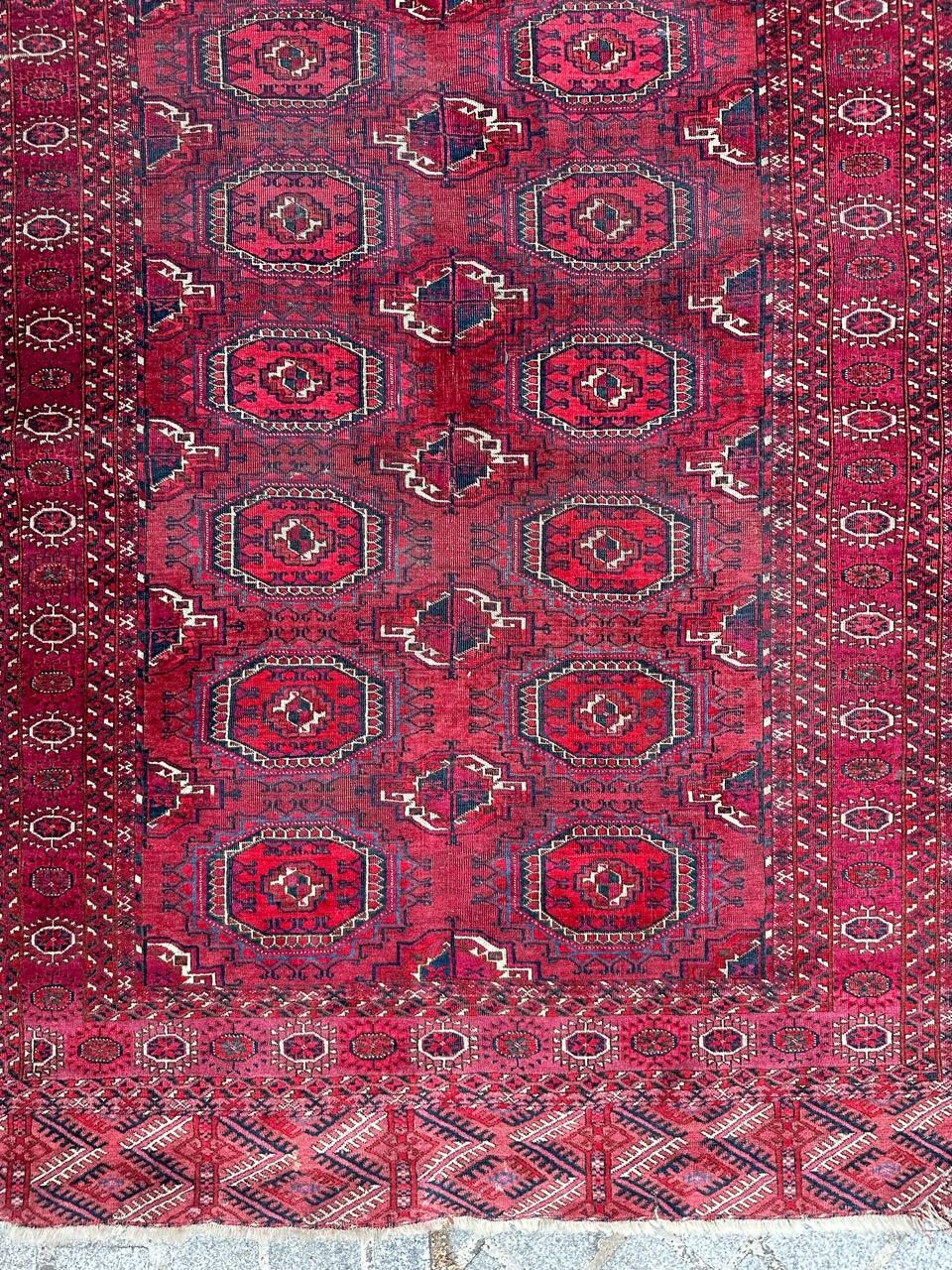 Tribal Magnifique tapis Bokhara turc ancien en vente
