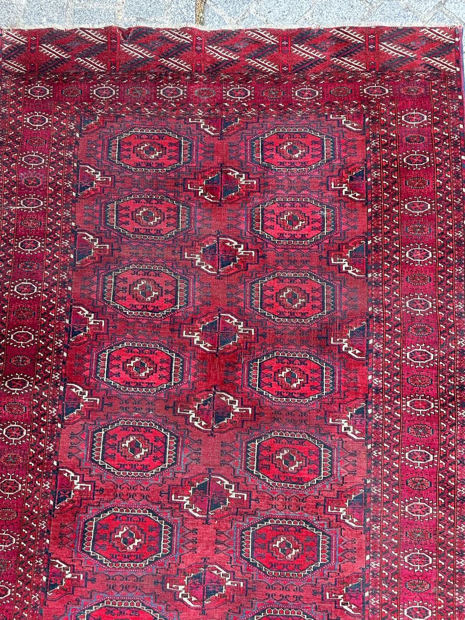 Turkmène Magnifique tapis Bokhara turc ancien en vente
