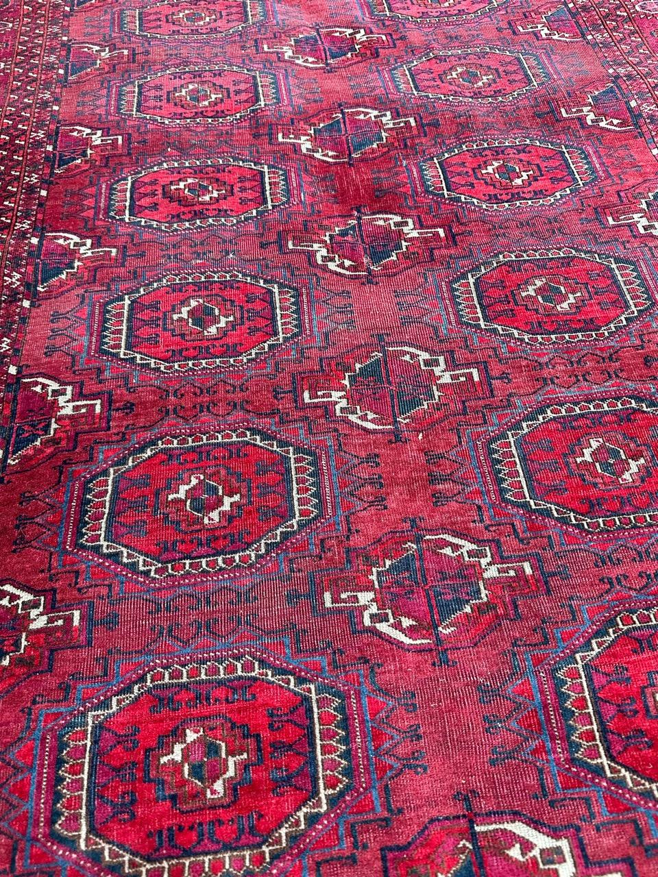 XIXe siècle Magnifique tapis Bokhara turc ancien en vente