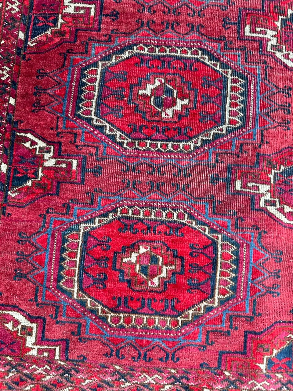 Magnifique tapis Bokhara turc ancien en vente 1