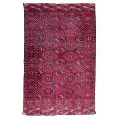 Pretty Antique fine Turkmen Bokhara rug
