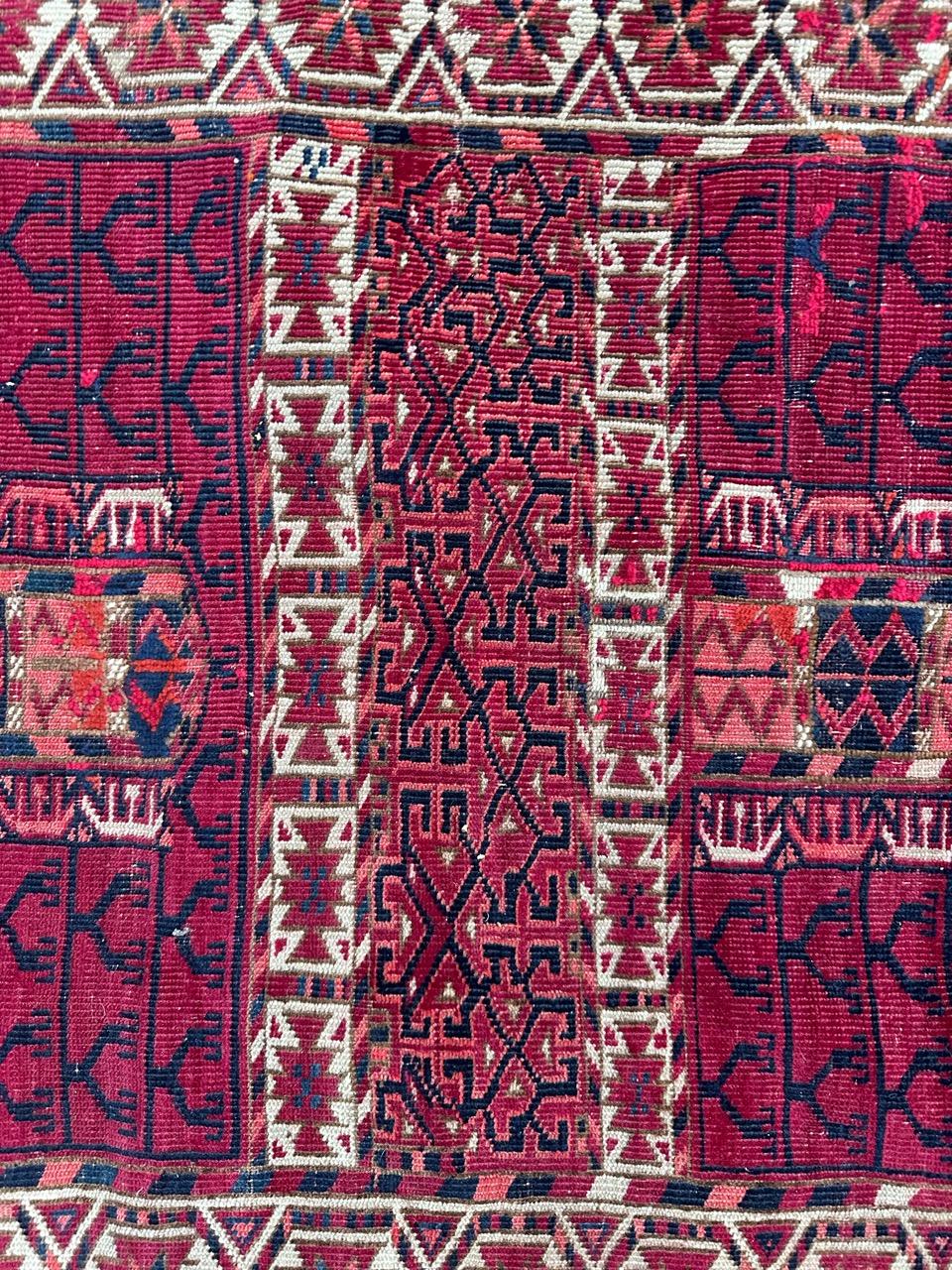 Magnifique tapis hachlou turc ancien en vente 3