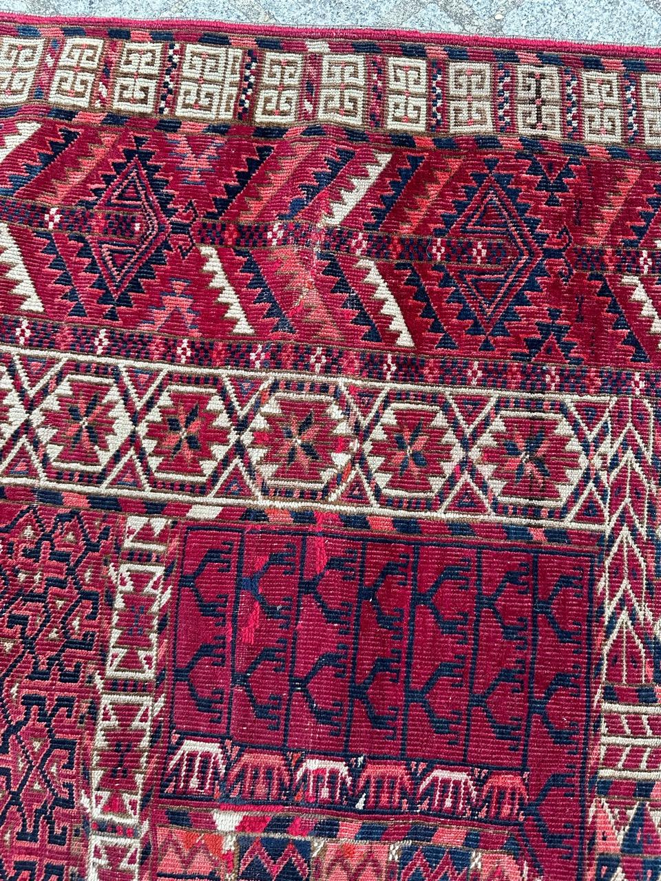 Magnifique tapis hachlou turc ancien en vente 5
