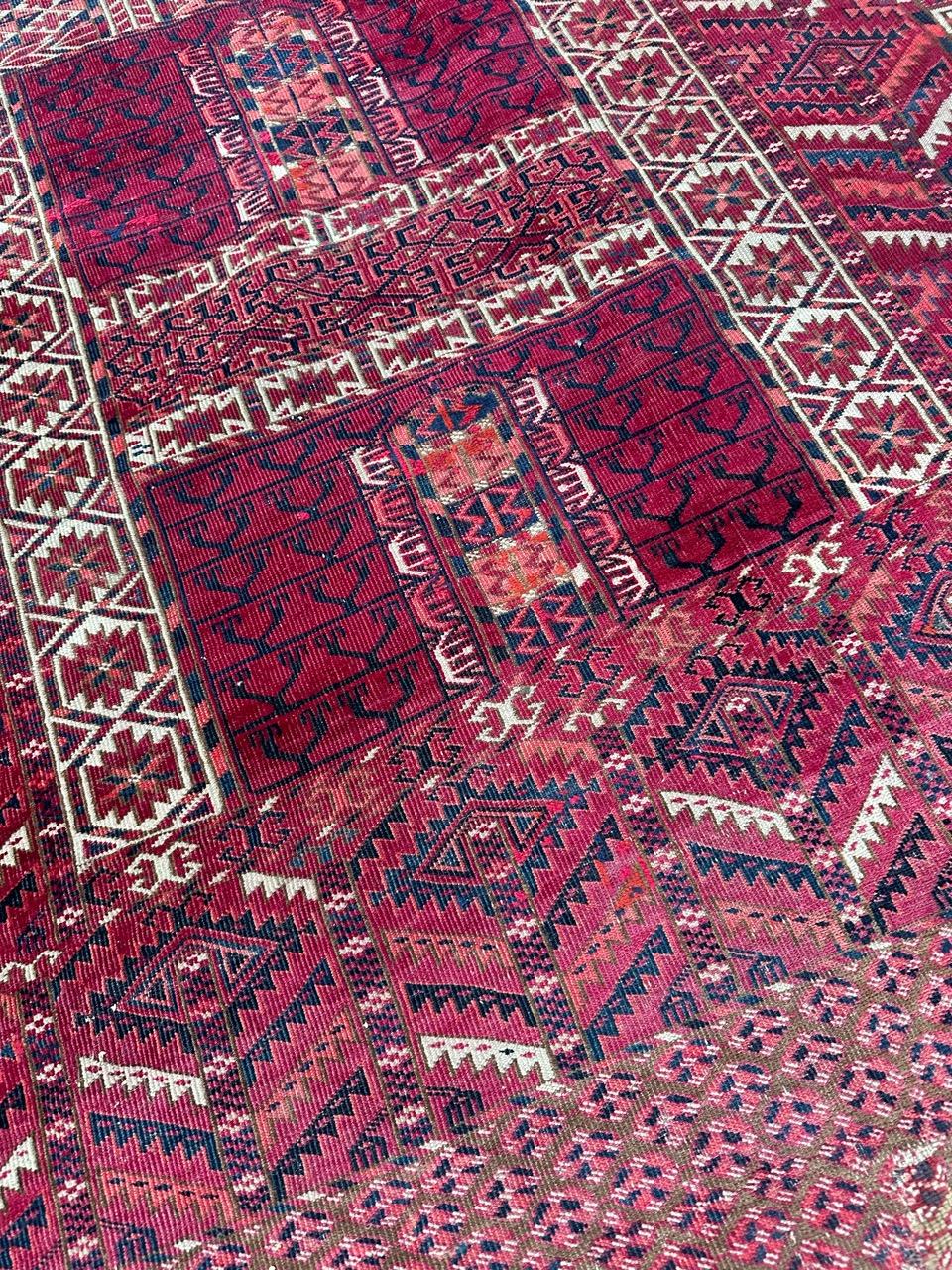 Noué à la main Magnifique tapis hachlou turc ancien en vente