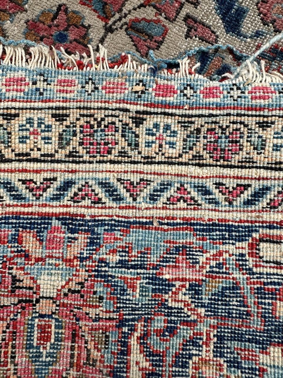 Bobyrug's Pretty Antique Floral Design Kashan Rug (tapis de Kashan) en vente 11