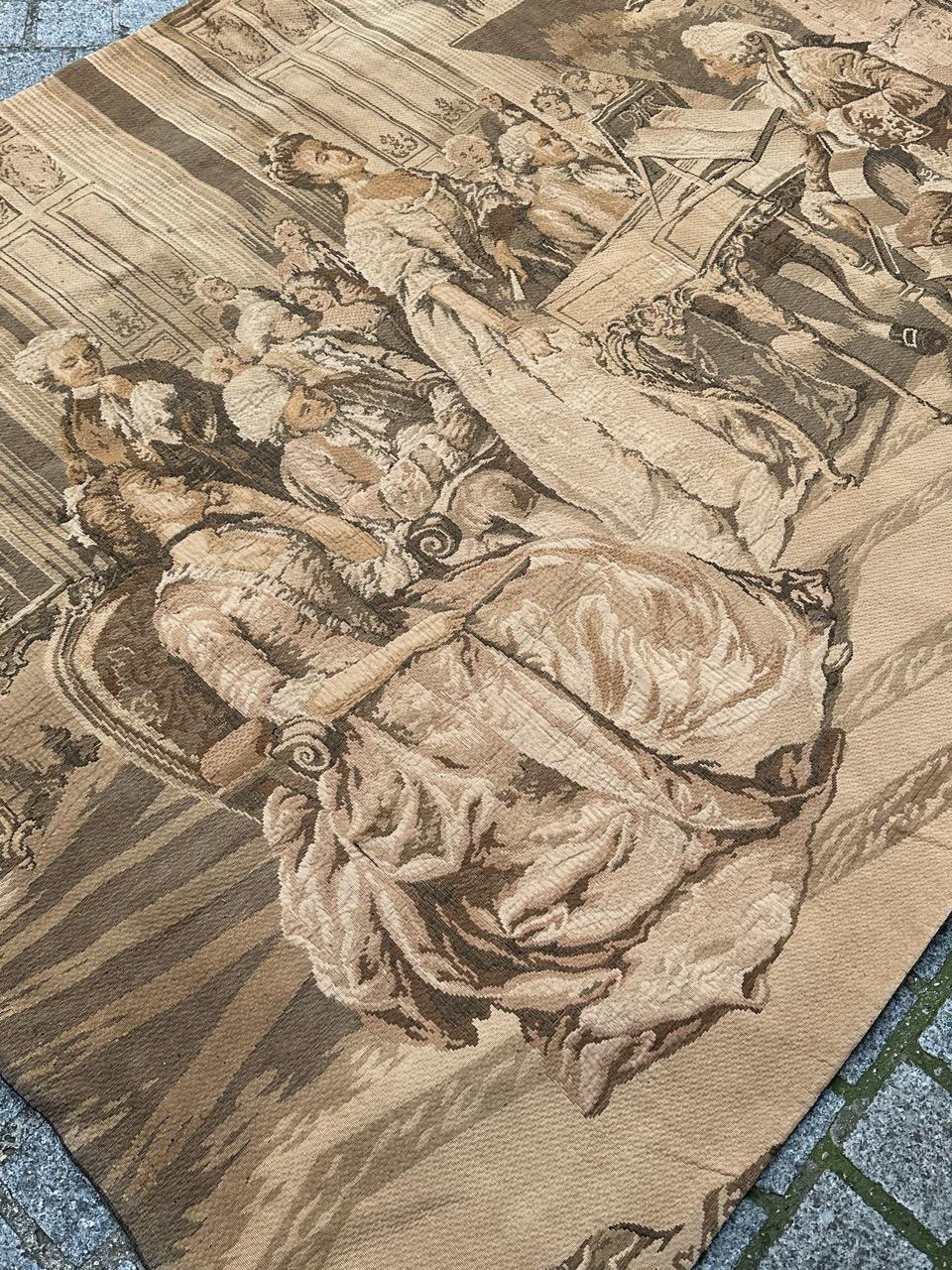 Bonito tapiz Jacquard francés antiguo de estilo Aubusson, de ludovico marchetti en venta 3