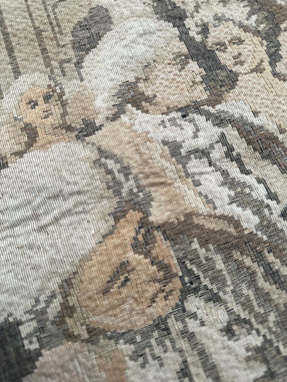 Bonito tapiz Jacquard francés antiguo de estilo Aubusson, de ludovico marchetti en venta 5