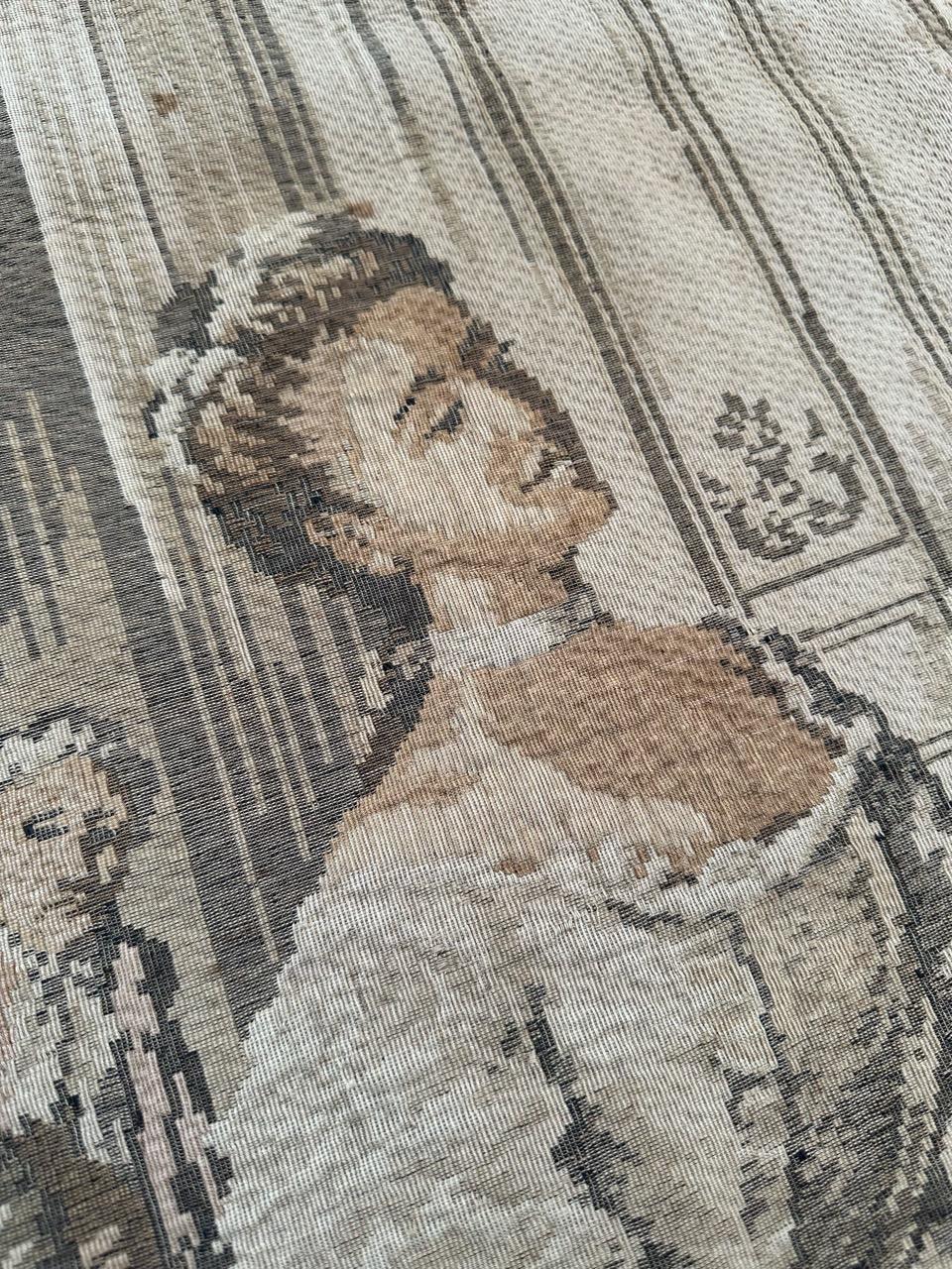 Bonito tapiz Jacquard francés antiguo de estilo Aubusson, de ludovico marchetti en venta 6