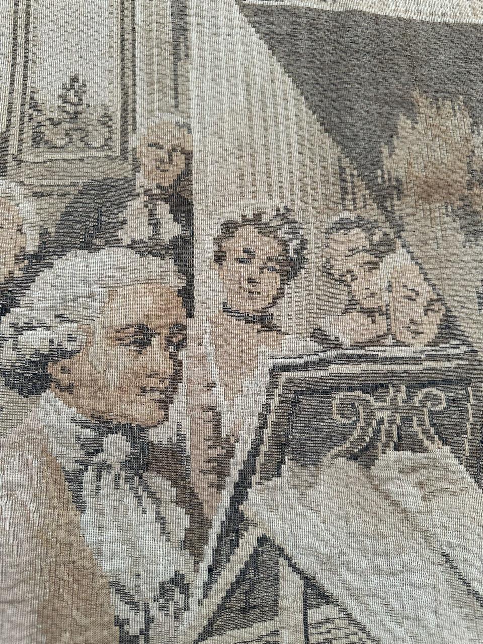 Bonito tapiz Jacquard francés antiguo de estilo Aubusson, de ludovico marchetti en venta 9